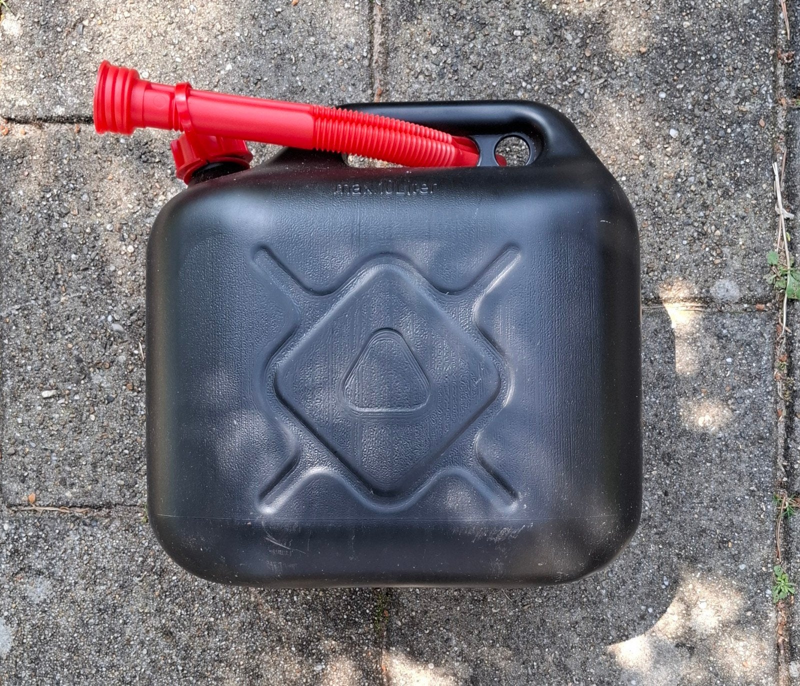 Kunststof jerrycan 10ltr met schenktuit, Ophalen of Verzenden, Zo goed als nieuw
