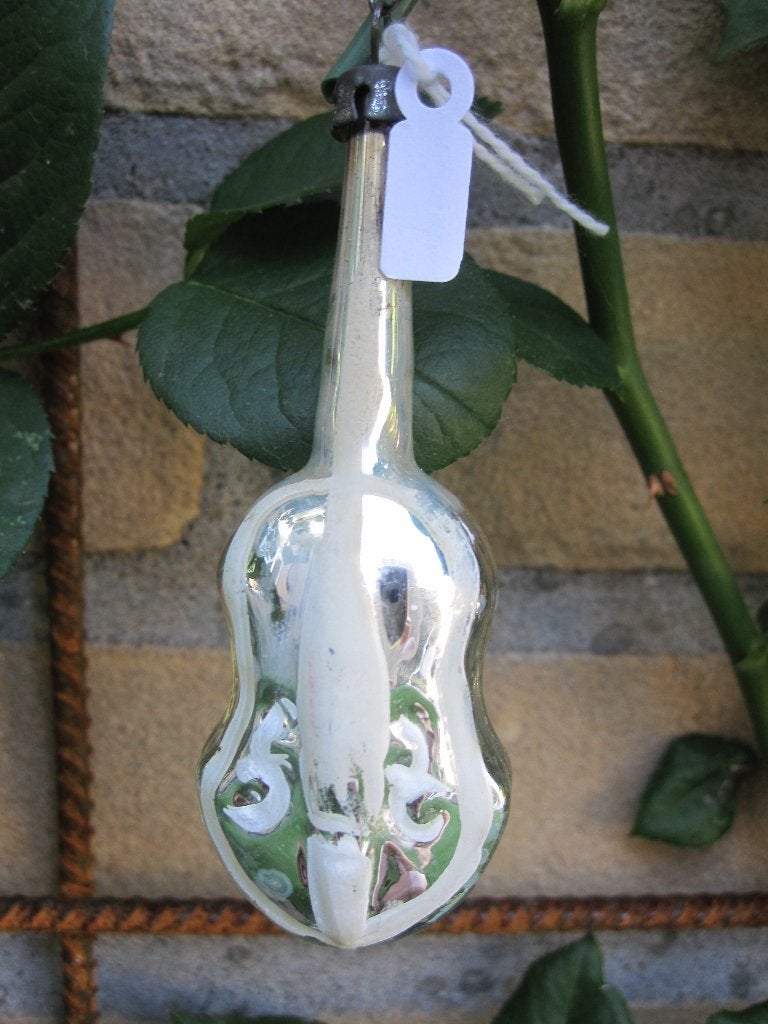 (Nr: 18) Antiek Vintage oude kerstbal contrabas cello viool?, Diversen, Ophalen of Verzenden, Gebruikt