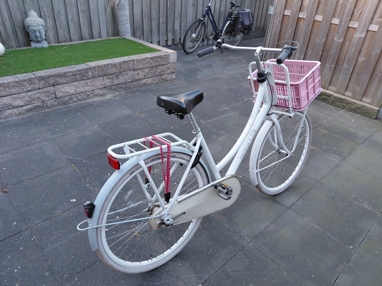 Cortina U4 Transportfiets Dames 28 inch - Wit met Roze Mand, Ophalen, Gebruikt, Overige merken
