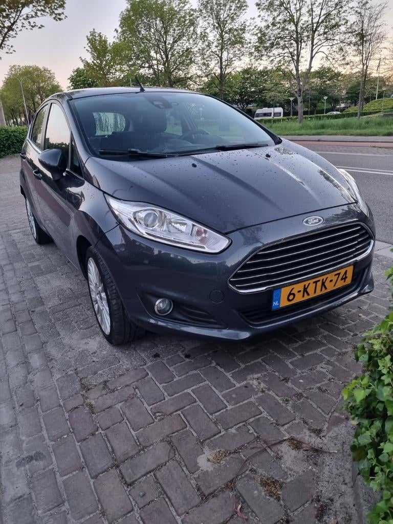 Ford Fiësta 1.0 74KW/100PK 5D 2013 Grijs, Auto's, Voorwielaandrijving, 40 €/maand, Zwart, 100 pk