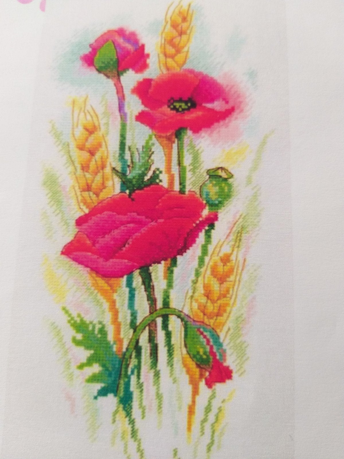 Borduurpakket klaprozen, Hobby en Vrije tijd, Verzenden, Nieuw, Handborduren, Borduurpakket