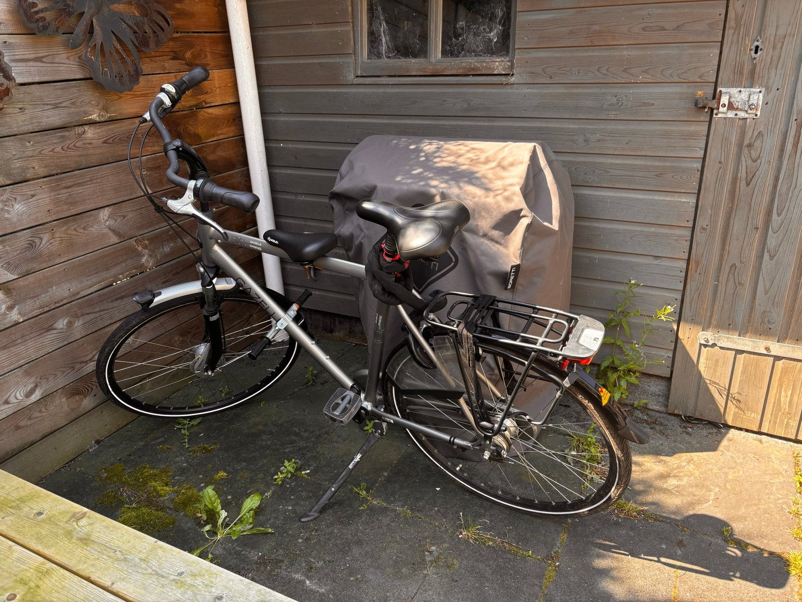 Gazelle herenfiets met kinderzitje voorop, Ophalen, Gebruikt, Gazelle