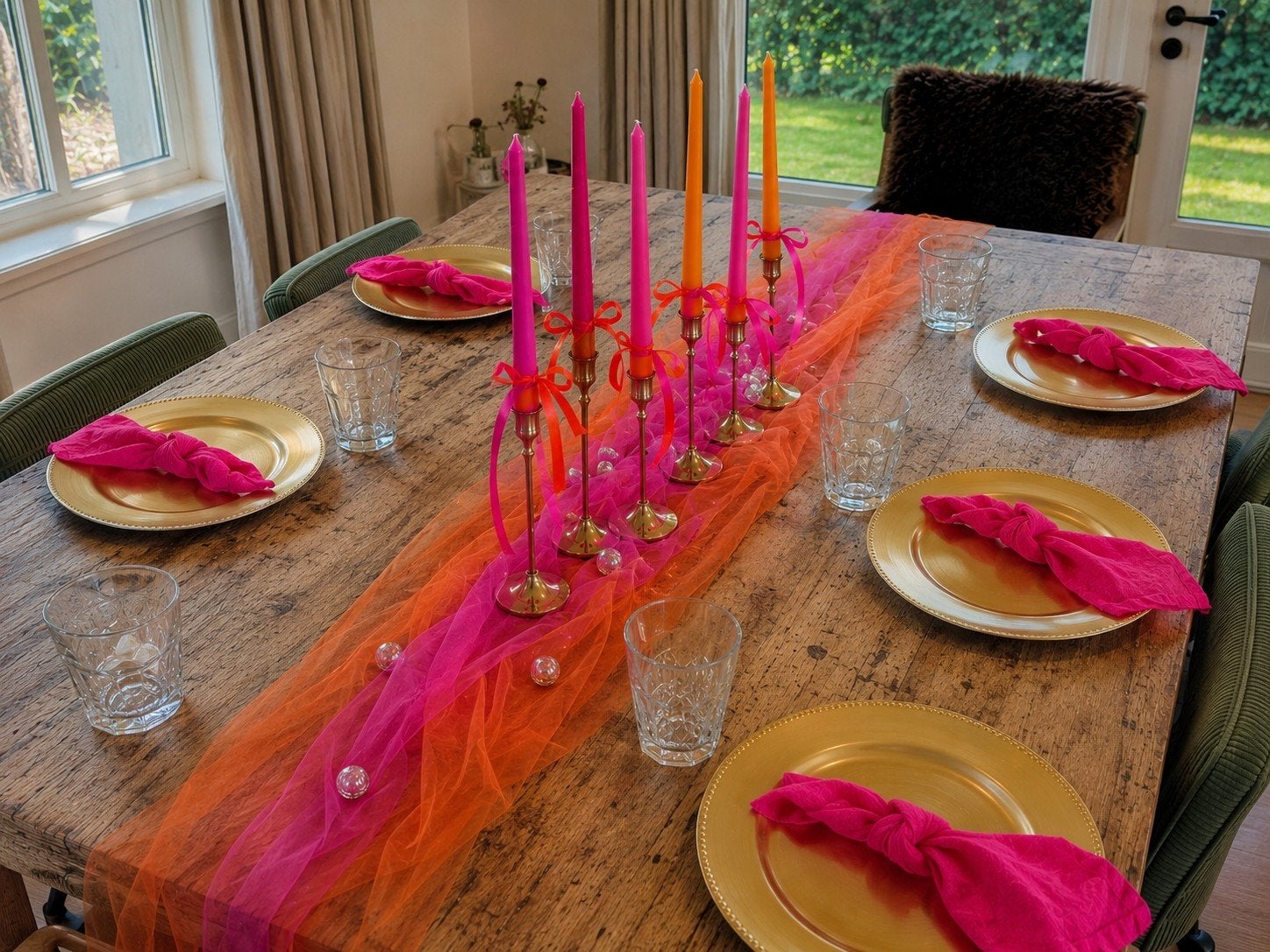 Decoratie diner/bruiloft, Huis en Inrichting, Gebruikt, Overige stijlen, Ophalen of Verzenden, Goud