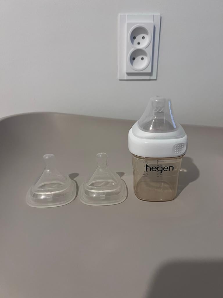Hegen fles met spenen, Ophalen of Verzenden, Zo goed als nieuw, Overige typen