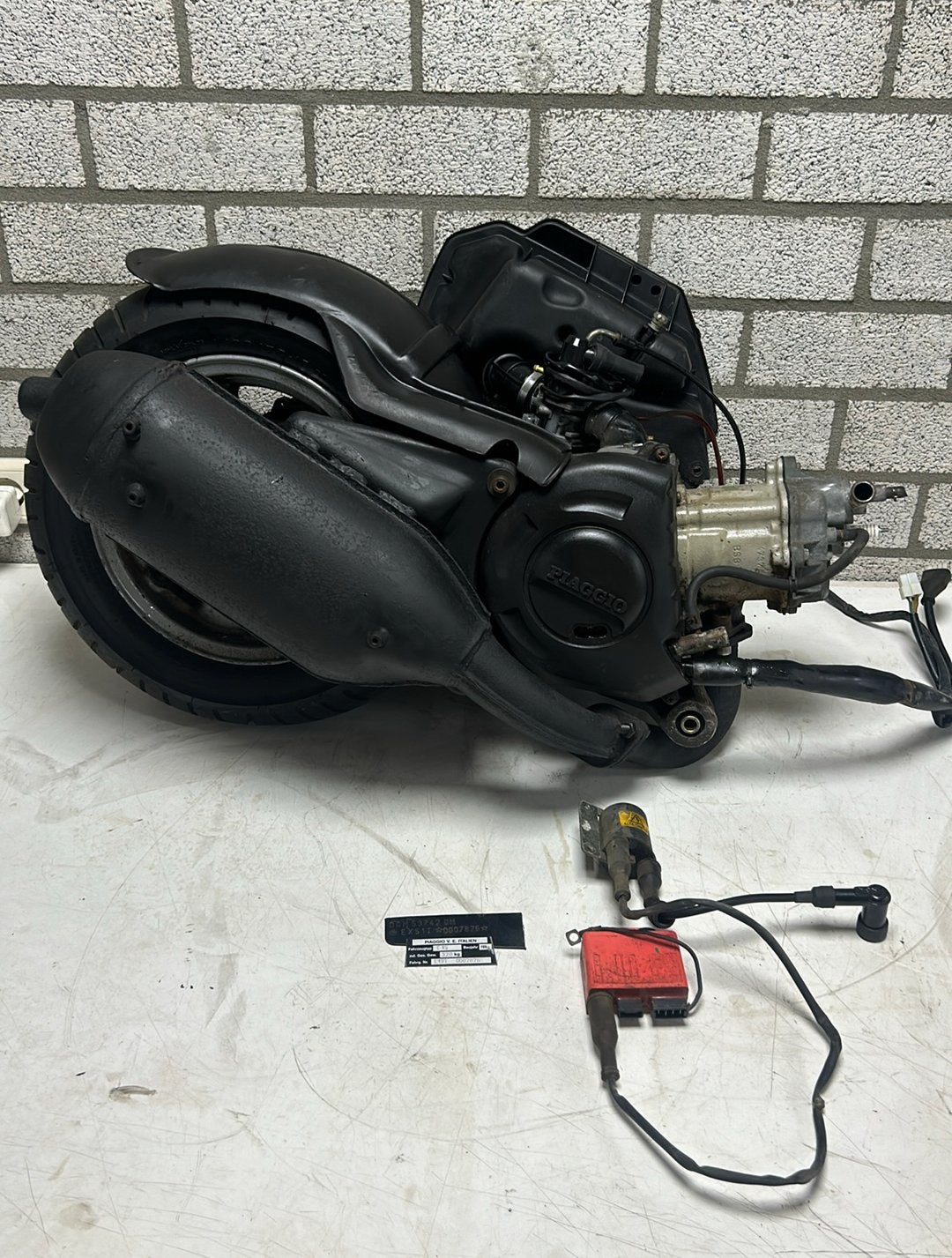 Piaggio hexagon 125cc blok - plug & play / 2t 2takt skr zip, Ophalen, Zo goed als nieuw, Blok