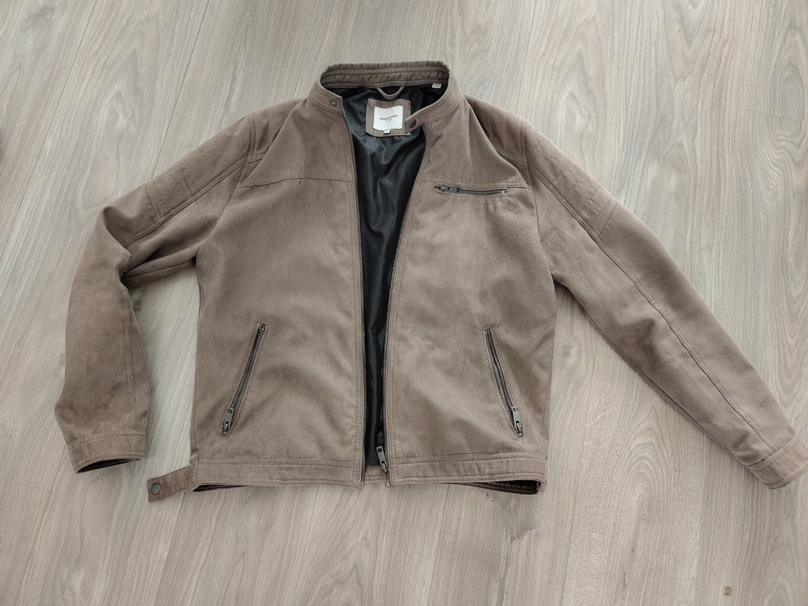 Jack & Jones suède jas maat XL, Ophalen of Verzenden, Gedragen, Maat 56/58 (XL), Bruin