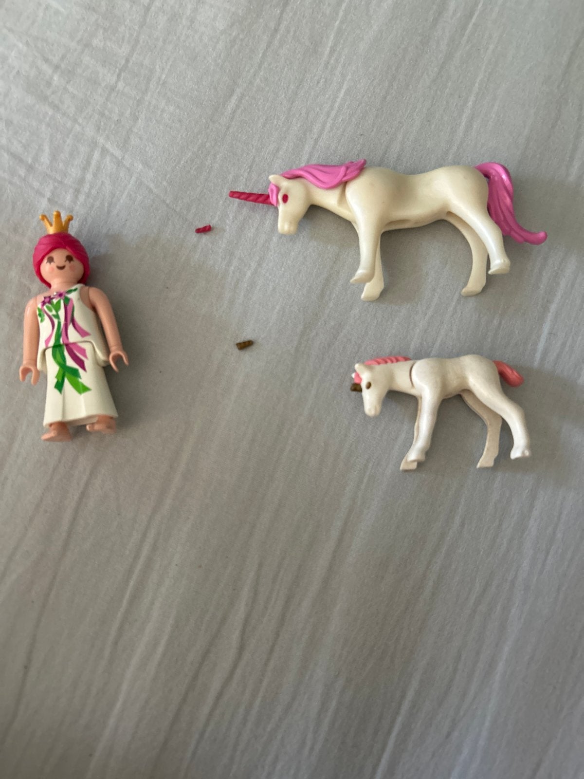 Playmobil prinses met eenhoorns (hoorntjes afgebroken), Ophalen of Verzenden, Gebruikt