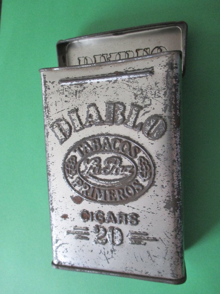 Blikken sigarettendoos Diablo (M), Verzamelen, Blikken, Verzenden, Gebruikt, Overige