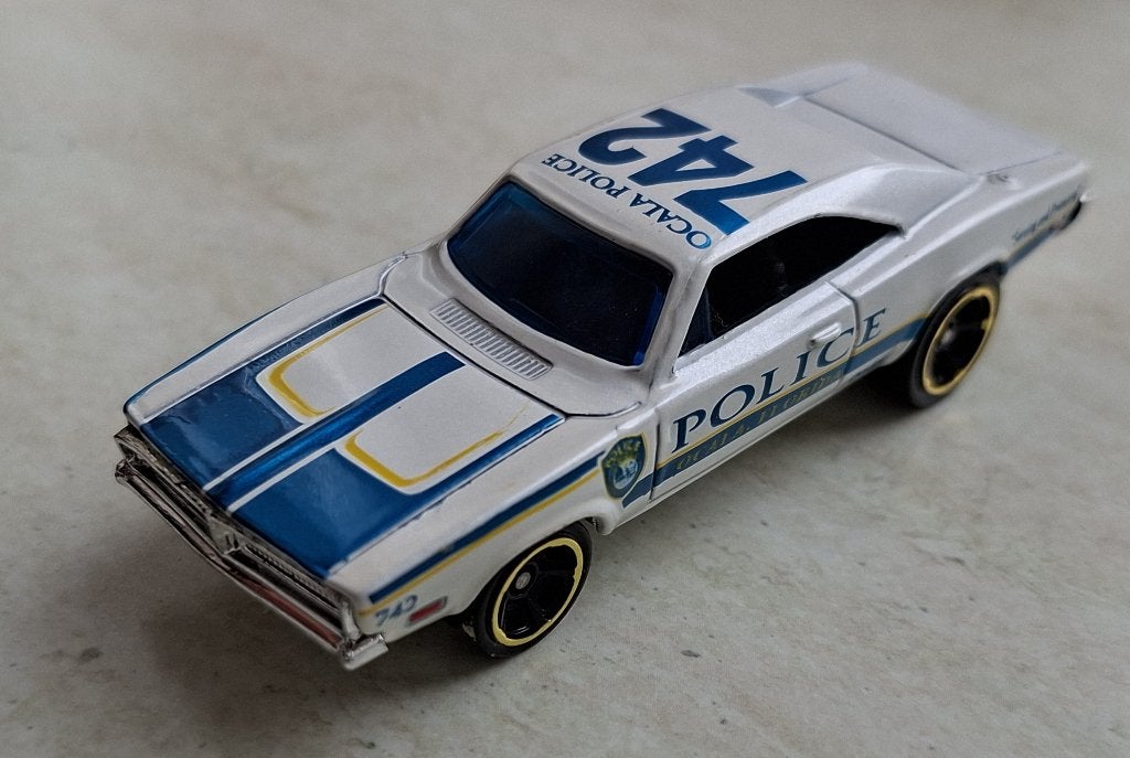 '69 Dodge Charger van Hot Wheels 3 inch police, Ophalen of Verzenden, Zo goed als nieuw, Auto