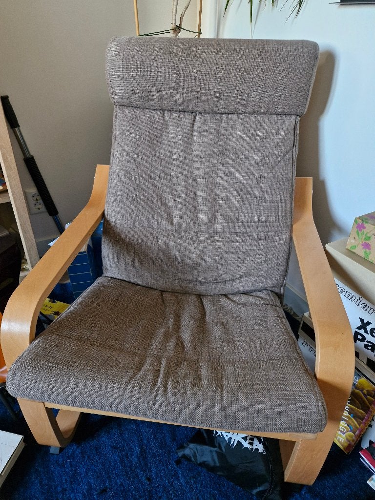 Poang stoel ikea, Ophalen, Hout, Gebruikt, Bruin