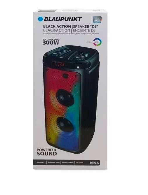 Nieuwe Blaupunkt Black Action DJ speaker 300W, Ophalen of Verzenden, Nieuw, Overige typen, Blaupunkt
