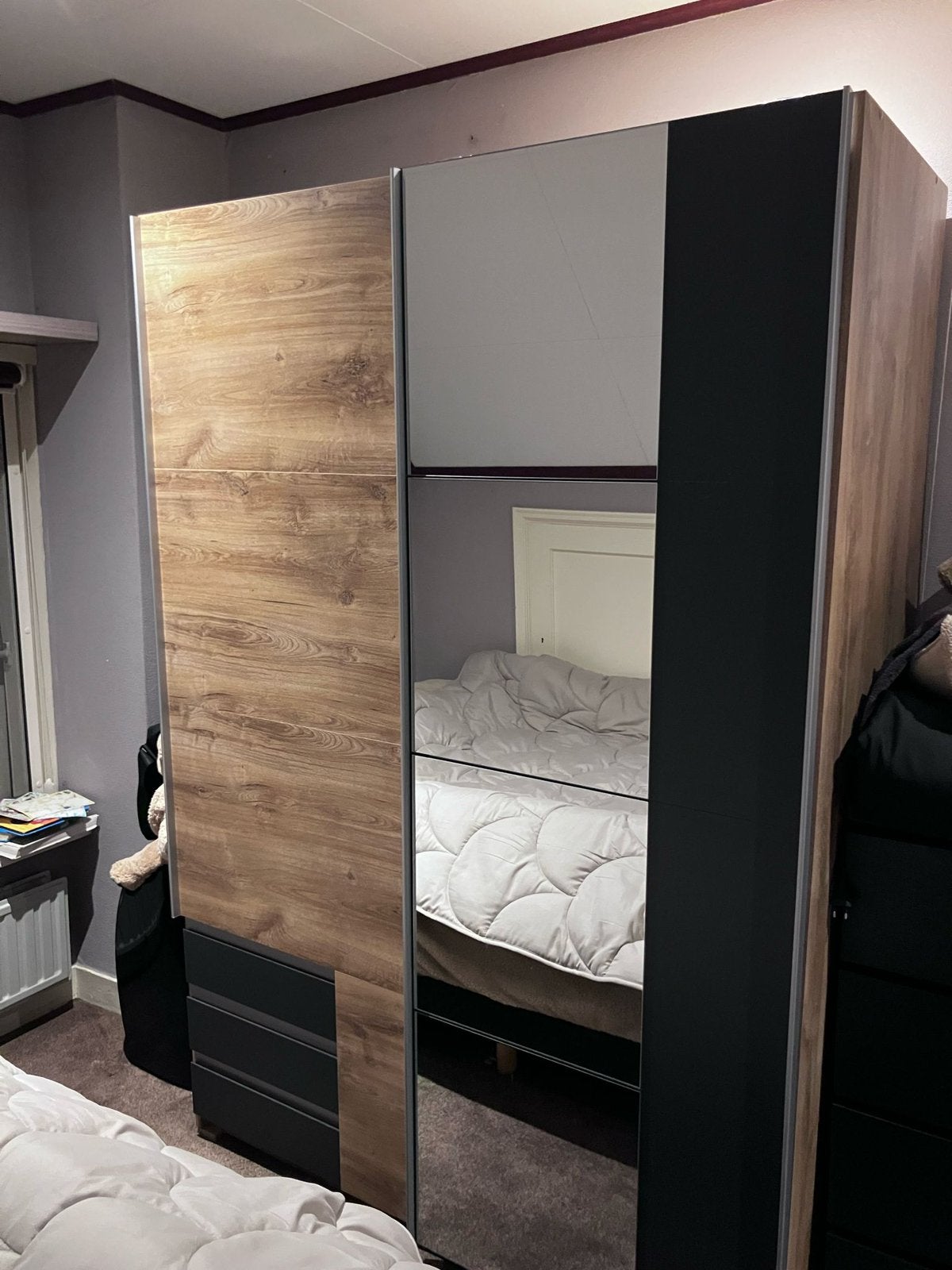 Kledingkast elsen grijs, Huis en Inrichting, Kasten | Kledingkasten, Ophalen, 50 tot 75 cm, 150 tot 200 cm