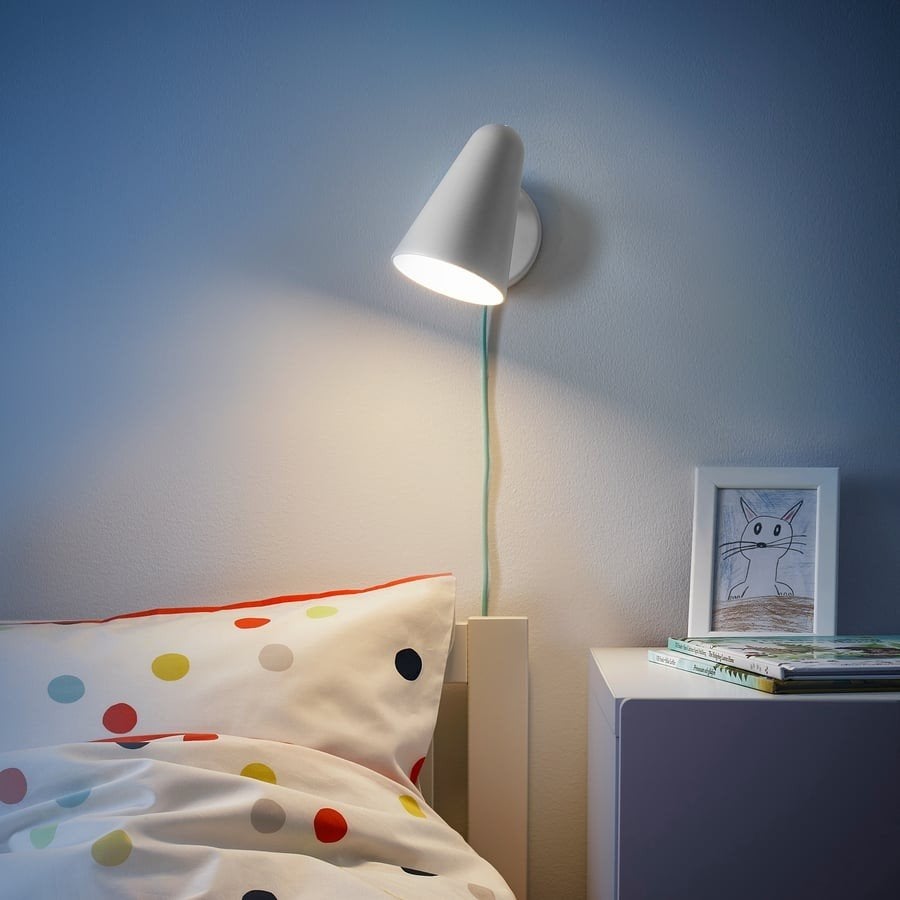IKEA FUBBLA Nachtlamp LED Dimbaar - Wit, Ophalen