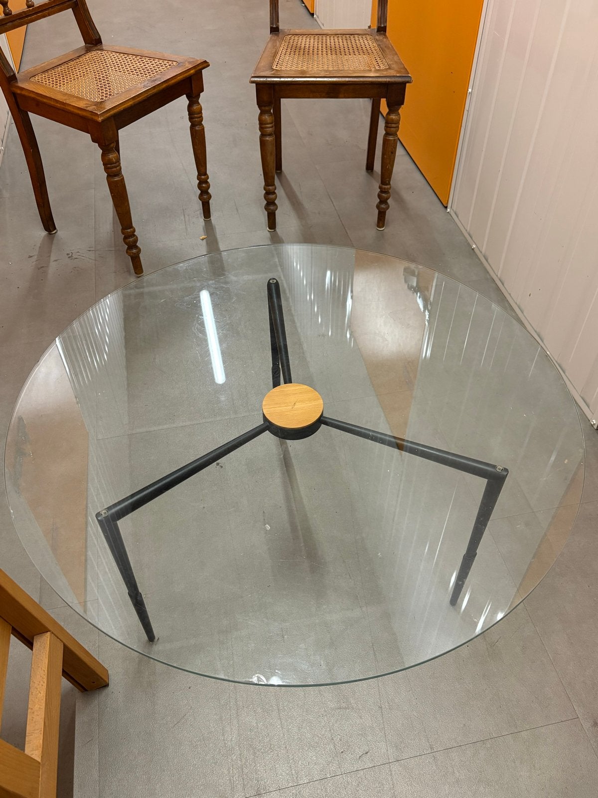 Moderne Glazen Salontafel, Huis en Inrichting, Tafels | Salontafels, Gebruikt, Minder dan 50 cm, 100 tot 150 cm, 100 tot 150 cm