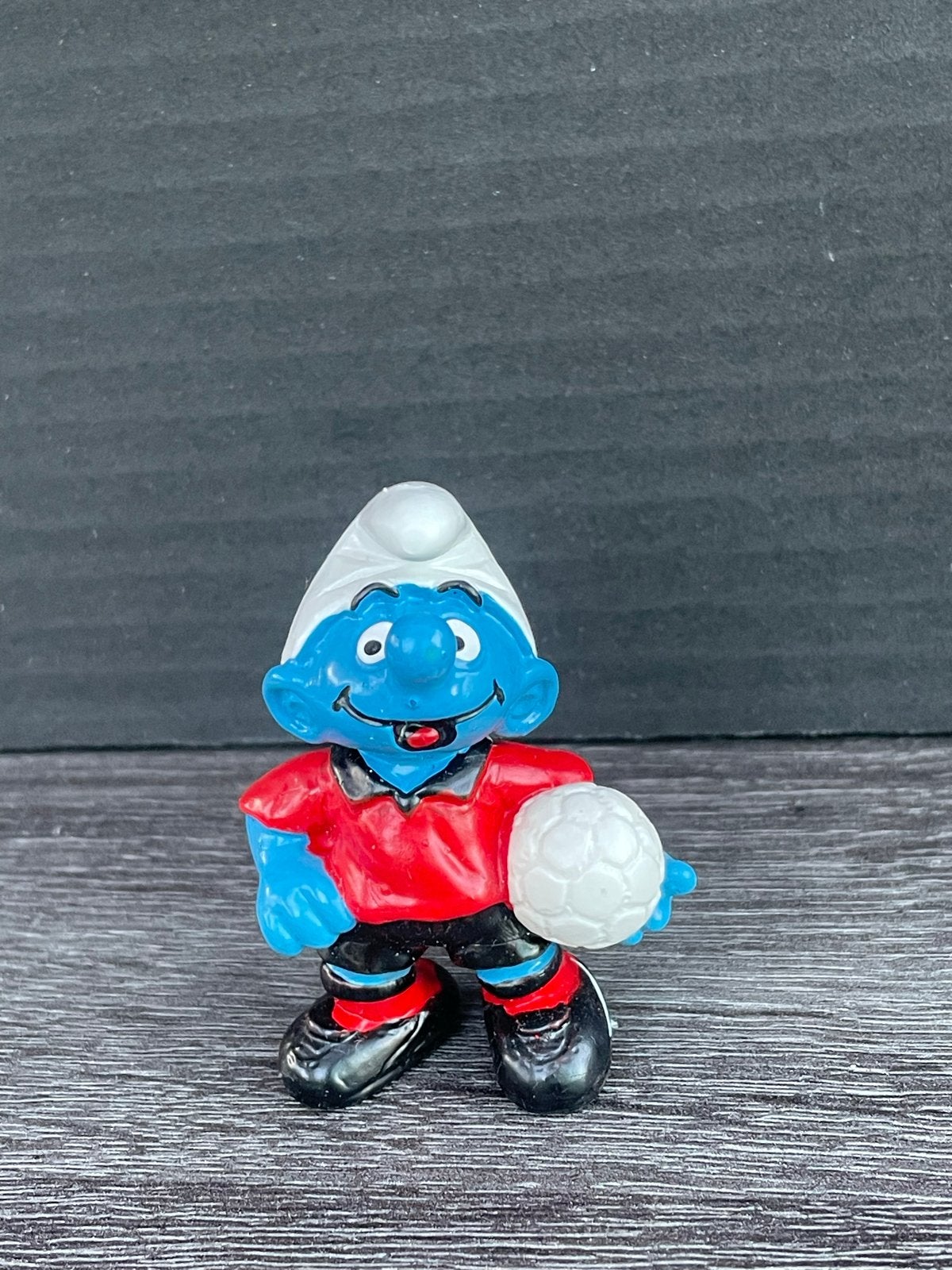 Smurf Voetballer Figuurtje - Nummer 10, Ophalen of Verzenden, Gebruikt, Overige Smurfen, Poppetje, Figuurtje of Knuffel