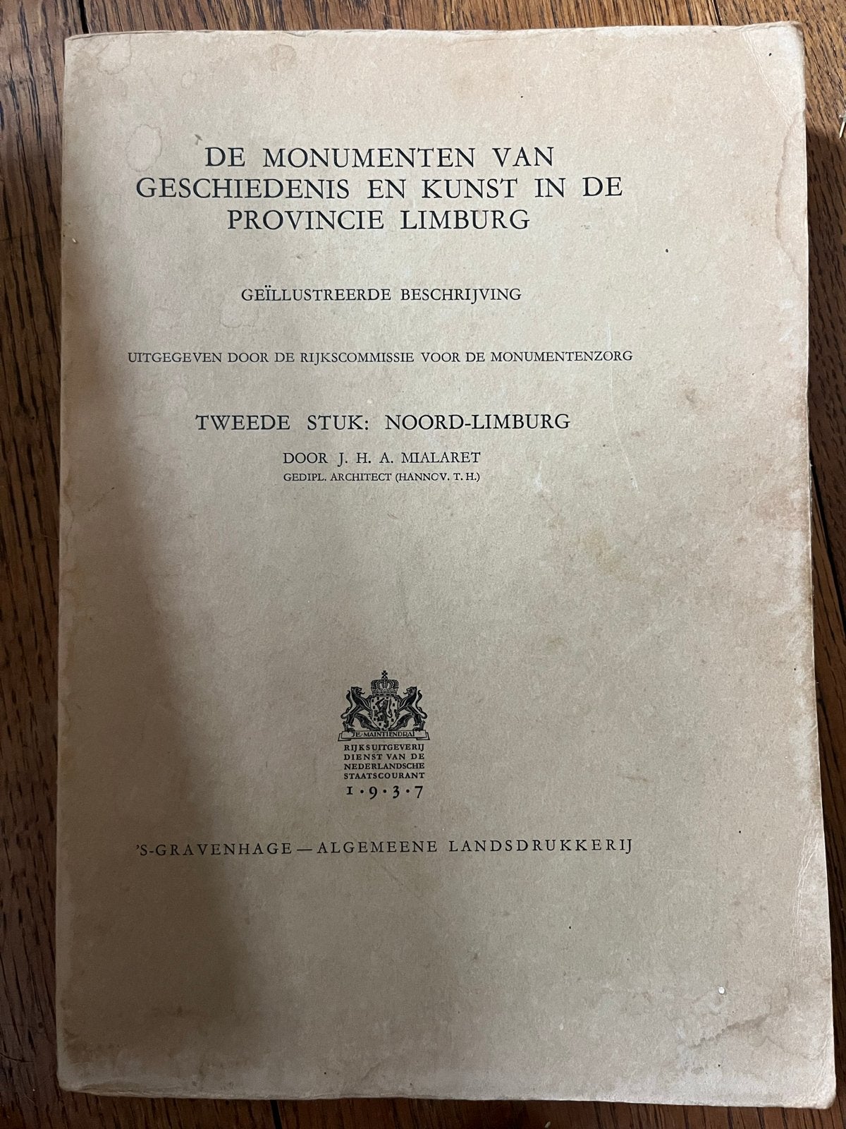 De Monumenten van Geschiedenis en Kunst in Limburg, Ophalen of Verzenden, 20e eeuw of later, Gelezen