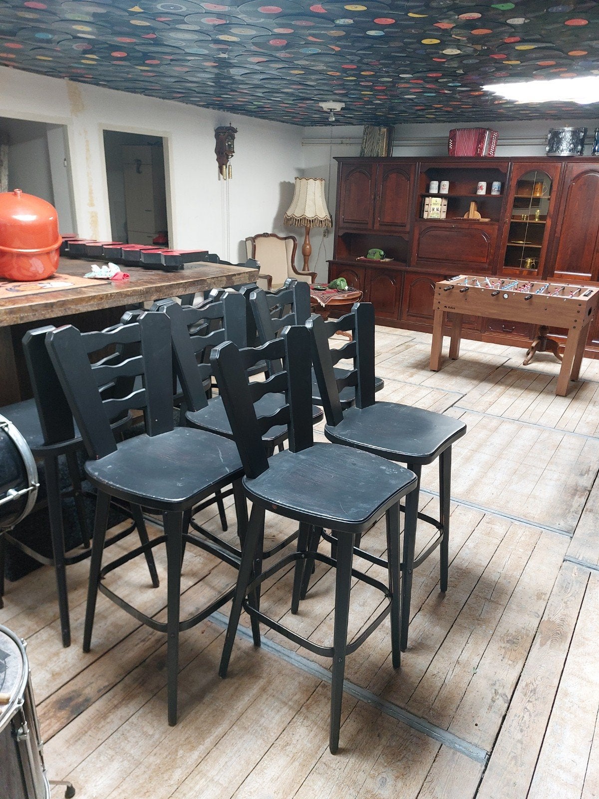 barkrukken 17 stuks, Ophalen, Met voetsteun, 60 tot 90 cm, Hout