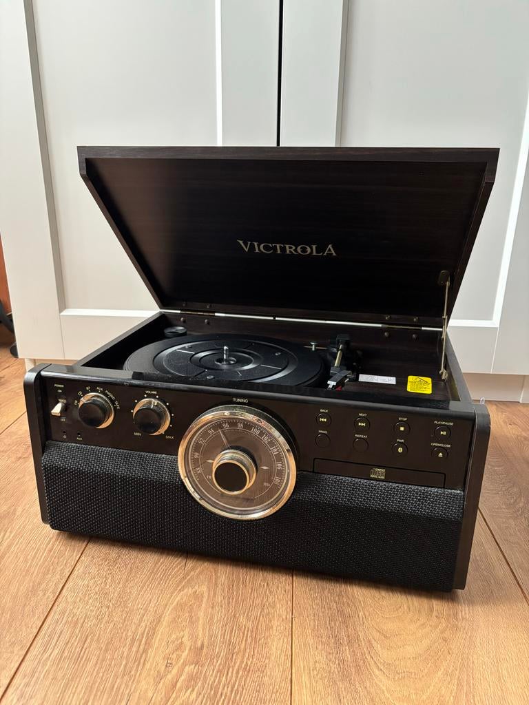 Victrola platenspeler: CD, Radio en Cassette, Gebruikt, Cassettedeck, Microset, Ophalen