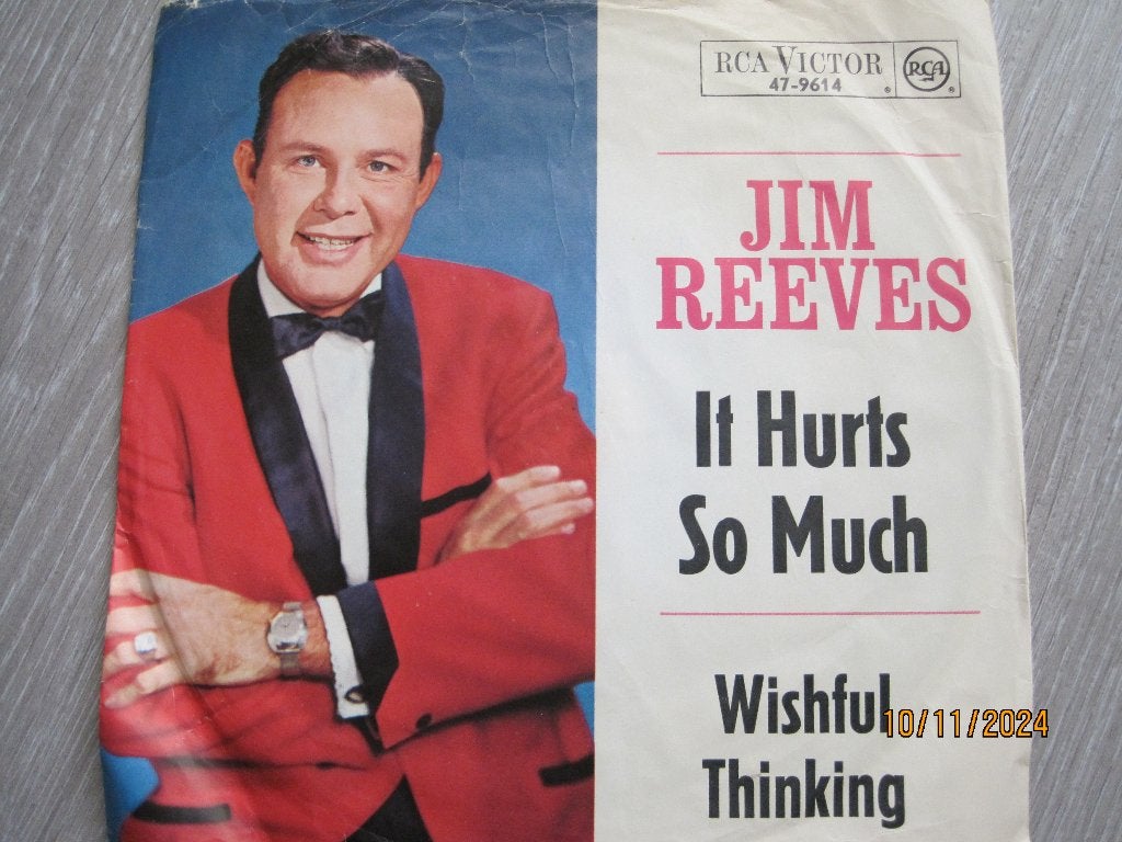 Jim Reeves   -   It Hurts so much, Cd's en Dvd's, Vinyl Singles, Fotohoes, 7 inch, Ophalen of Verzenden, Zo goed als nieuw