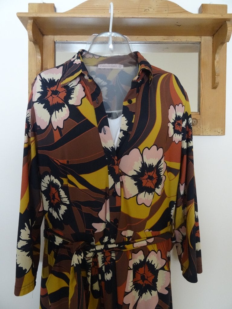 Studio Anneloes najaars - maxi jurk mt M, Maat 38/40 (M), Verzenden, Zo goed als nieuw, Onder de knie