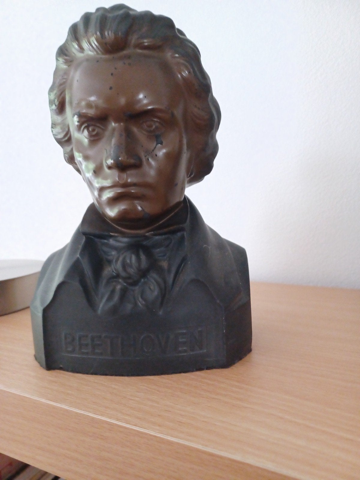 Antieke Beethoven Buste - Bronskleurig, Buste, Ophalen of Verzenden, Brons, 20 - 50 cm