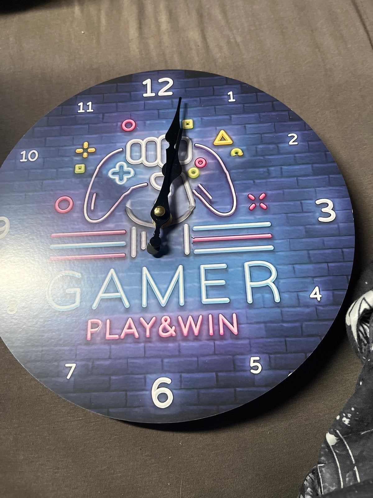 Wandklok "Gamer Play & Win" - Nieuw, Analoog, Werkt op batterijen, Nieuw, Ophalen of Verzenden