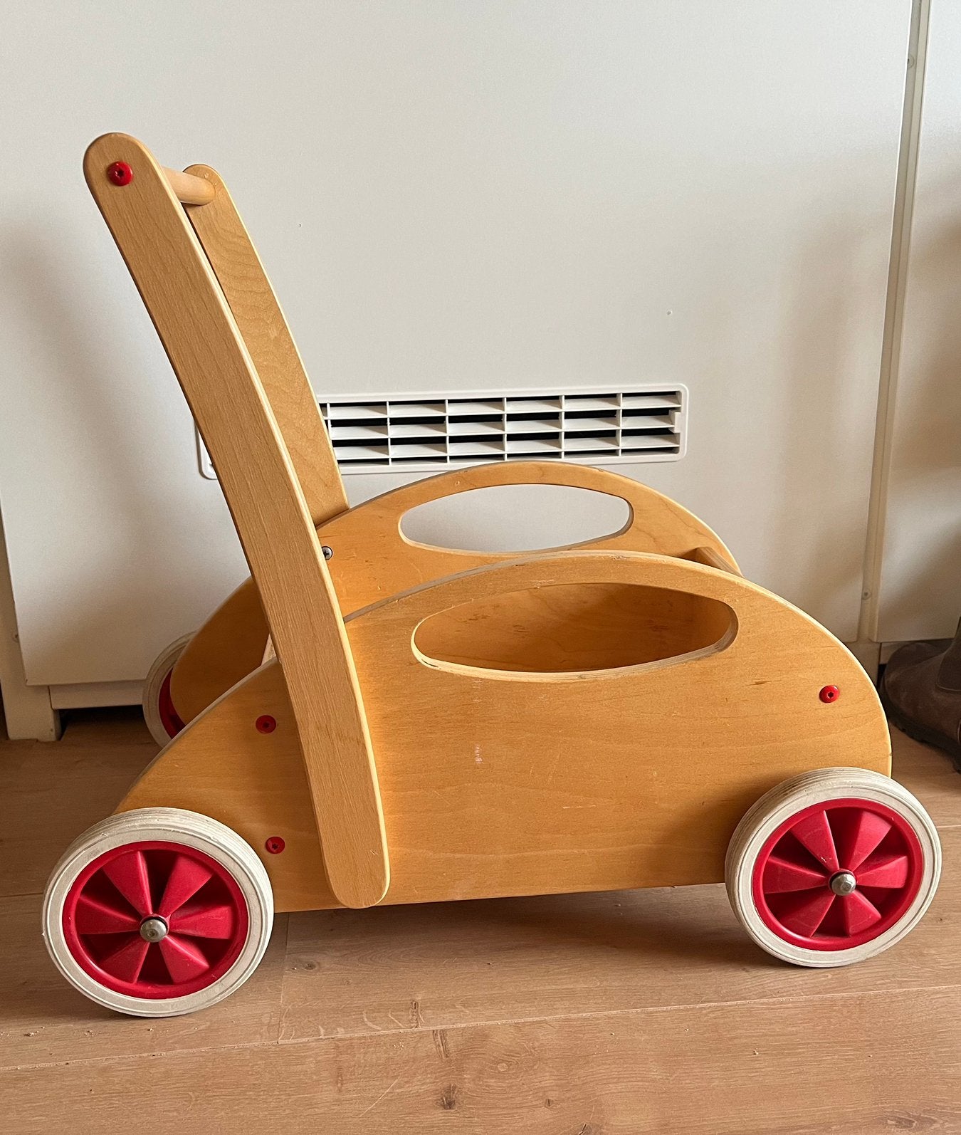Houten loopkar, Ophalen, Gebruikt, Duw- of Trekspeelgoed