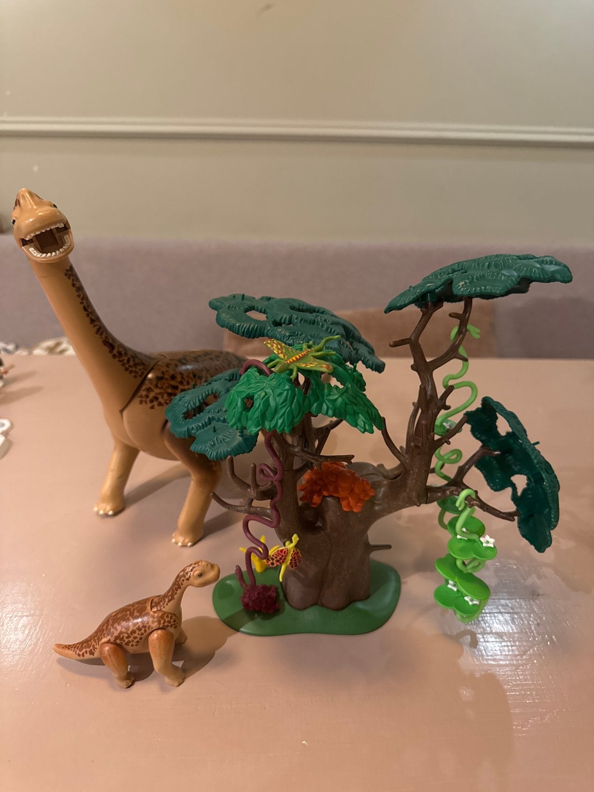 Playmobil Dinosaurus (Brachiosaurus) met baby en boom, Ophalen of Verzenden, Gebruikt, Jongen of Meisje