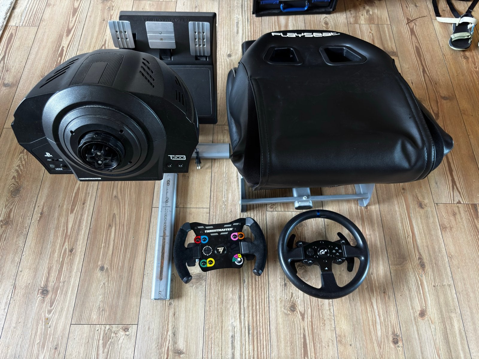 Thrustmaster T300 RS GT met Playseat en F1 stuur, Ophalen, Racestoel, Gebruikt, Force feedback