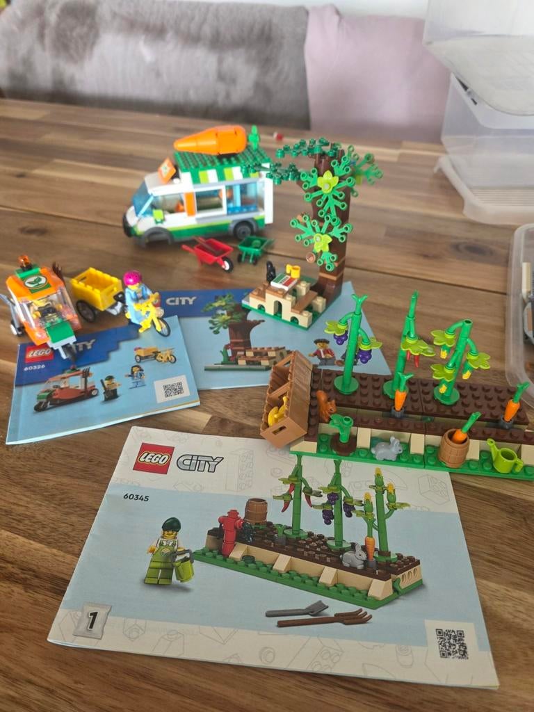 Lego City Boerderij en Voedselwagen Sets, Kinderen en Baby's, Speelgoed | Duplo en Lego, Gebruikt, Lego, Complete set, Ophalen of Verzenden