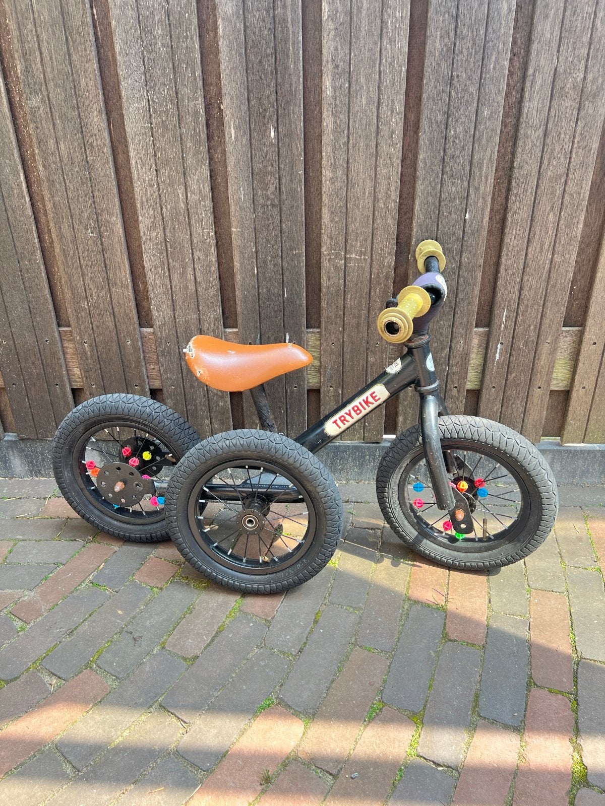 Trybike loopfiets 2-in-1(driewieler + tweewiele) kleur zwart, Ophalen, Gebruikt, Verstelbare zitting