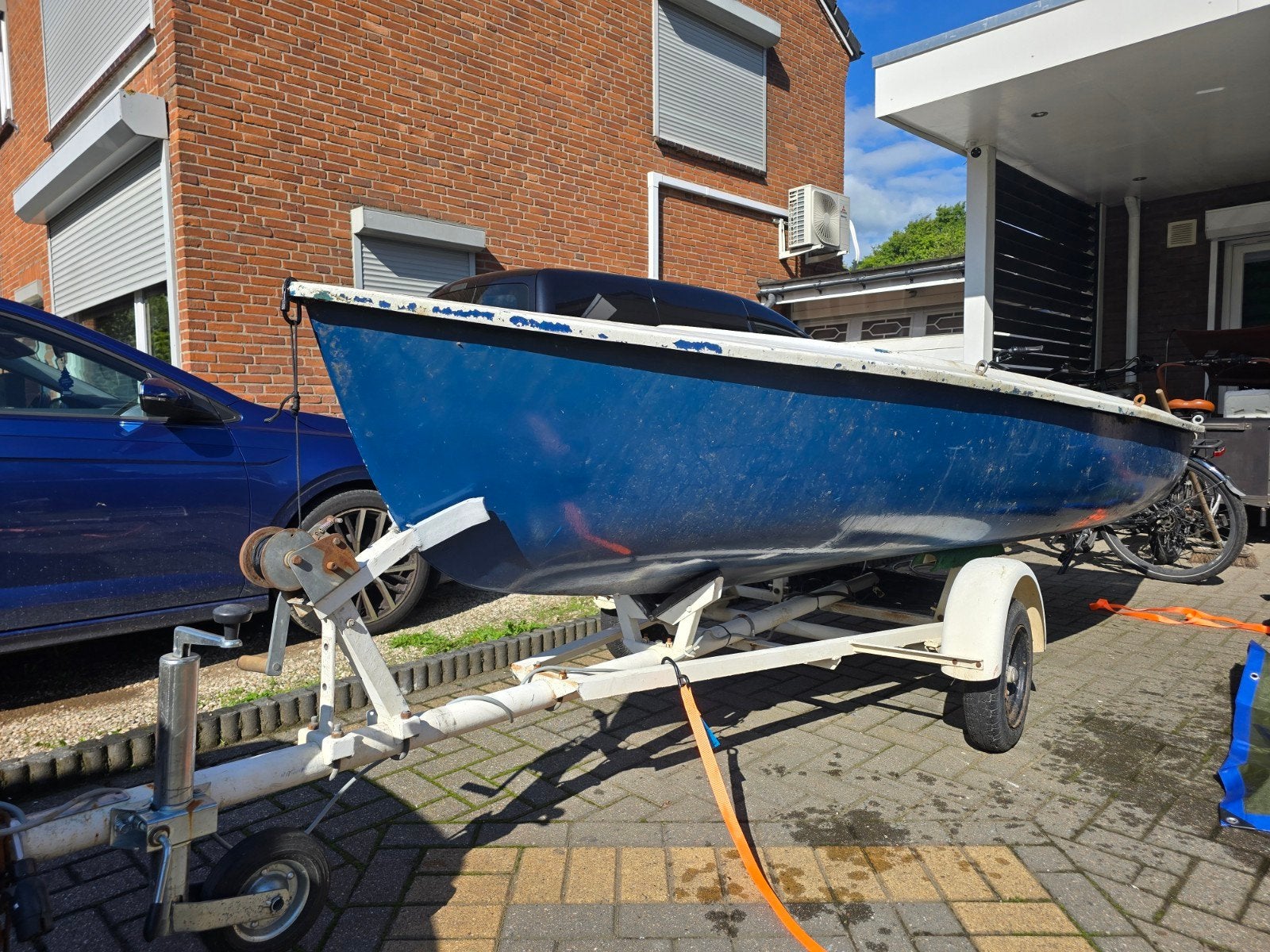 Opknap bootje met motor, Ophalen, Gebruikt