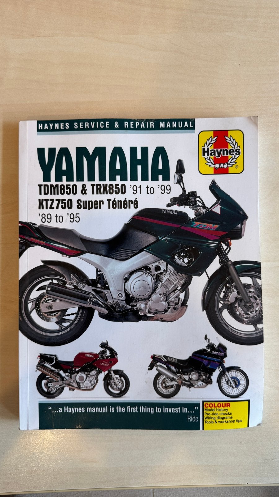 Haynes Yamaha TDM850 TRX850 XTZ750 Super Ténéré werkboek, Ophalen of Verzenden, Yamaha