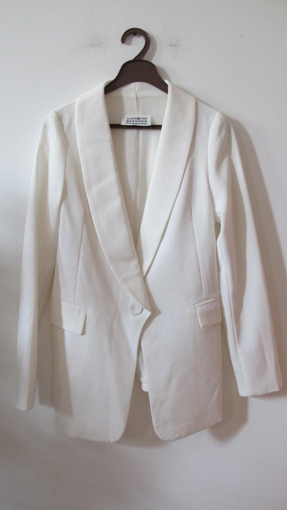 White overzised blazer (Atténtion), Wit, Nieuw, Ophalen of Verzenden, Jasje