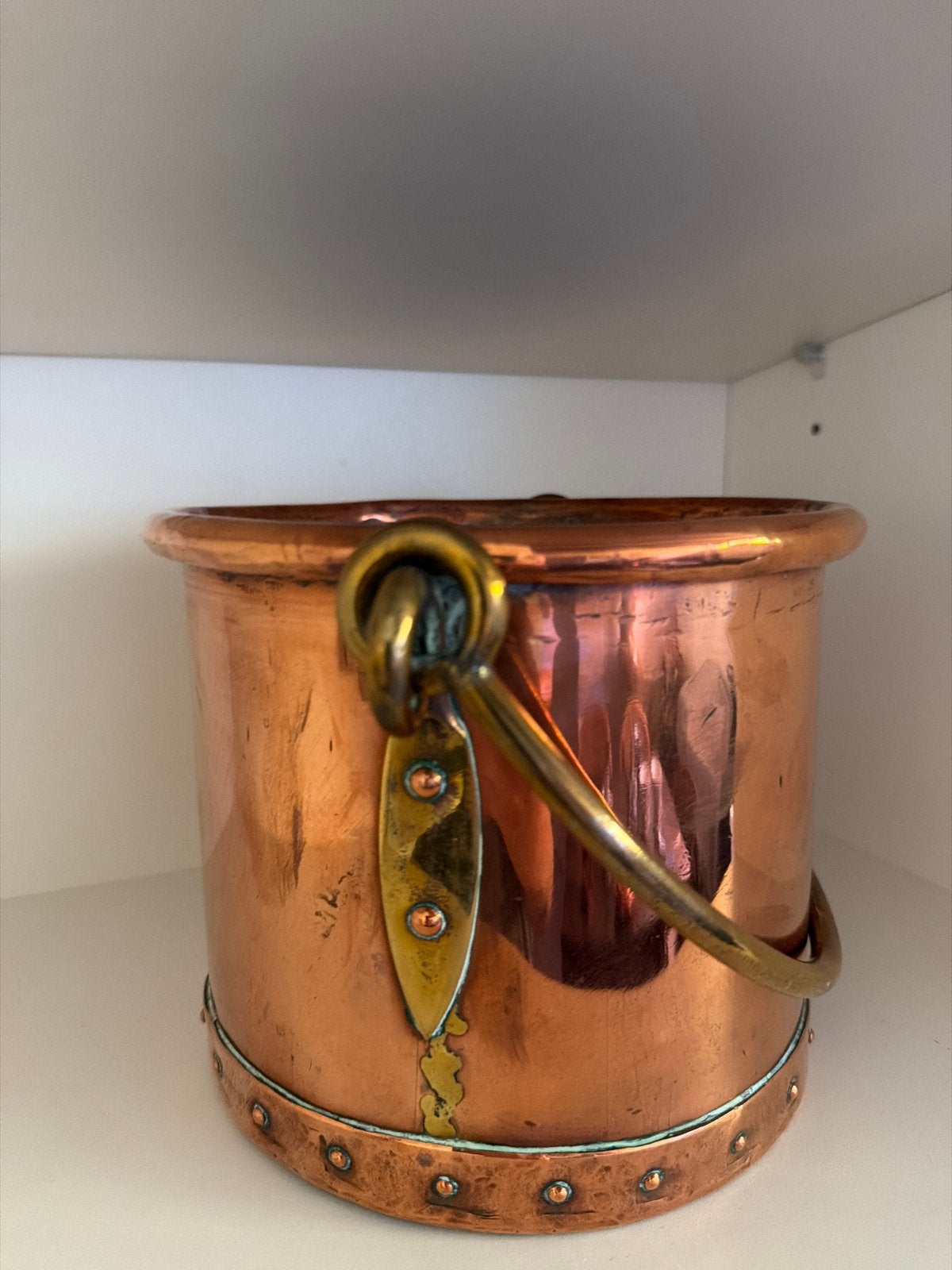 Antieke koperen nagelemmer, Antiek en Kunst, Ophalen of Verzenden, Koper