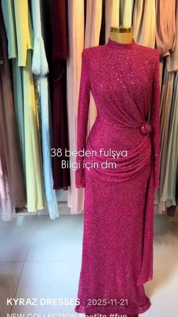 Avond jurk abiye, Kleding | Dames, Gelegenheidskleding, Zo goed als nieuw, Galajurk, Maat 36 (S), Ophalen of Verzenden