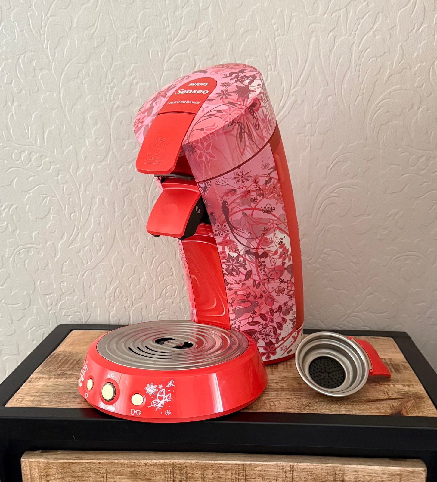 Senseo koffiezetapparaat Limited Edition Tord Boontje, Koffiemachine, Ophalen of Verzenden, Zo goed als nieuw, 2 tot 4 kopjes