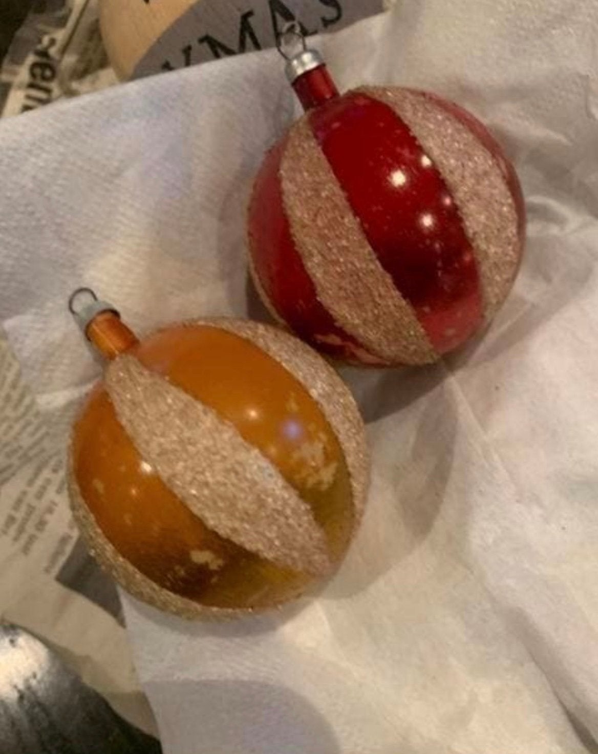 Unieke Antieke kerstballen setje !!, Ophalen of Verzenden, Gebruikt