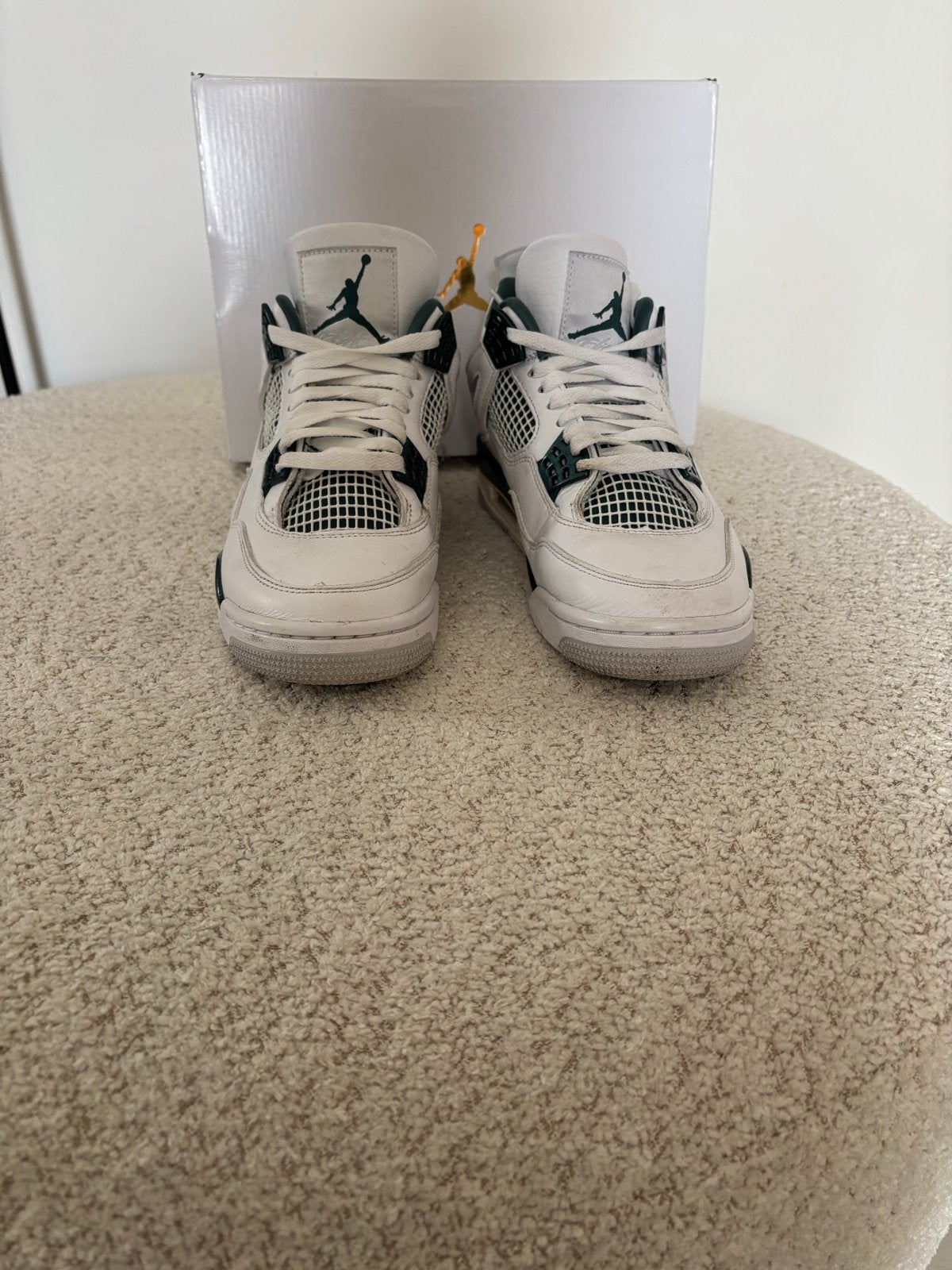 Nike Air Jordan 4 Retro Pine Green Sneakers maat 40, Ophalen of Verzenden, Zo goed als nieuw, Wit, Sneakers of Gympen