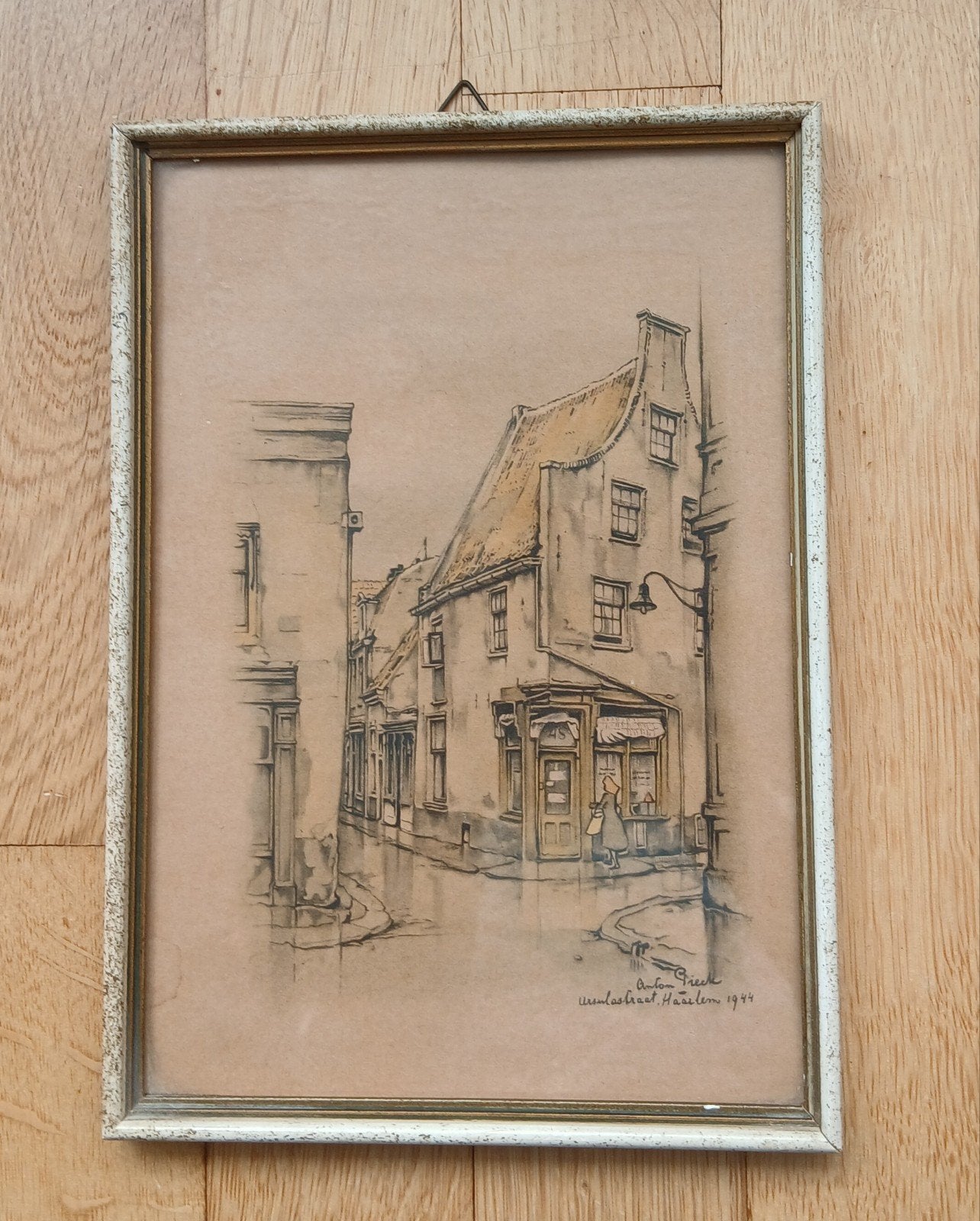 Anton Pieck Ursulastraat Haarlem 1944 Met Handtekening, Ophalen of Verzenden, Gesigneerd