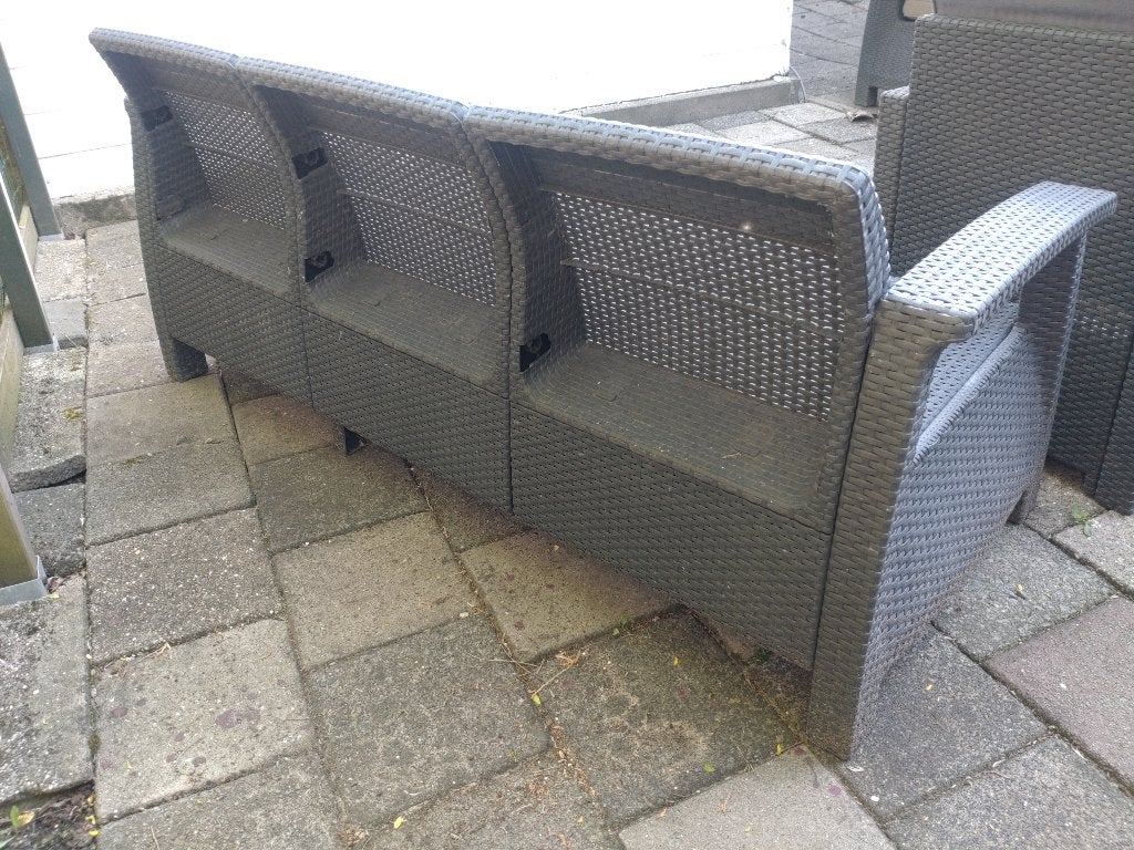 3zits tuinbank, merk keter, kunstof, Ophalen, Zo goed als nieuw, Kunststof