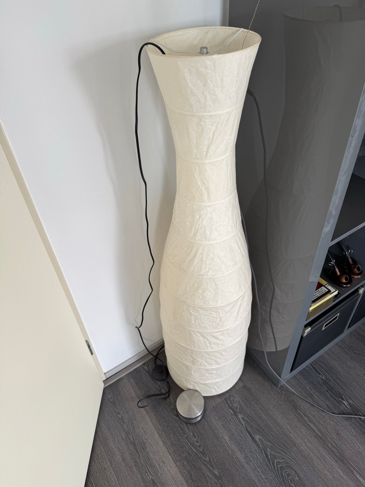 Ikea vloerlamp, wit,, Ophalen, Gebruikt, Stof, 150 tot 200 cm