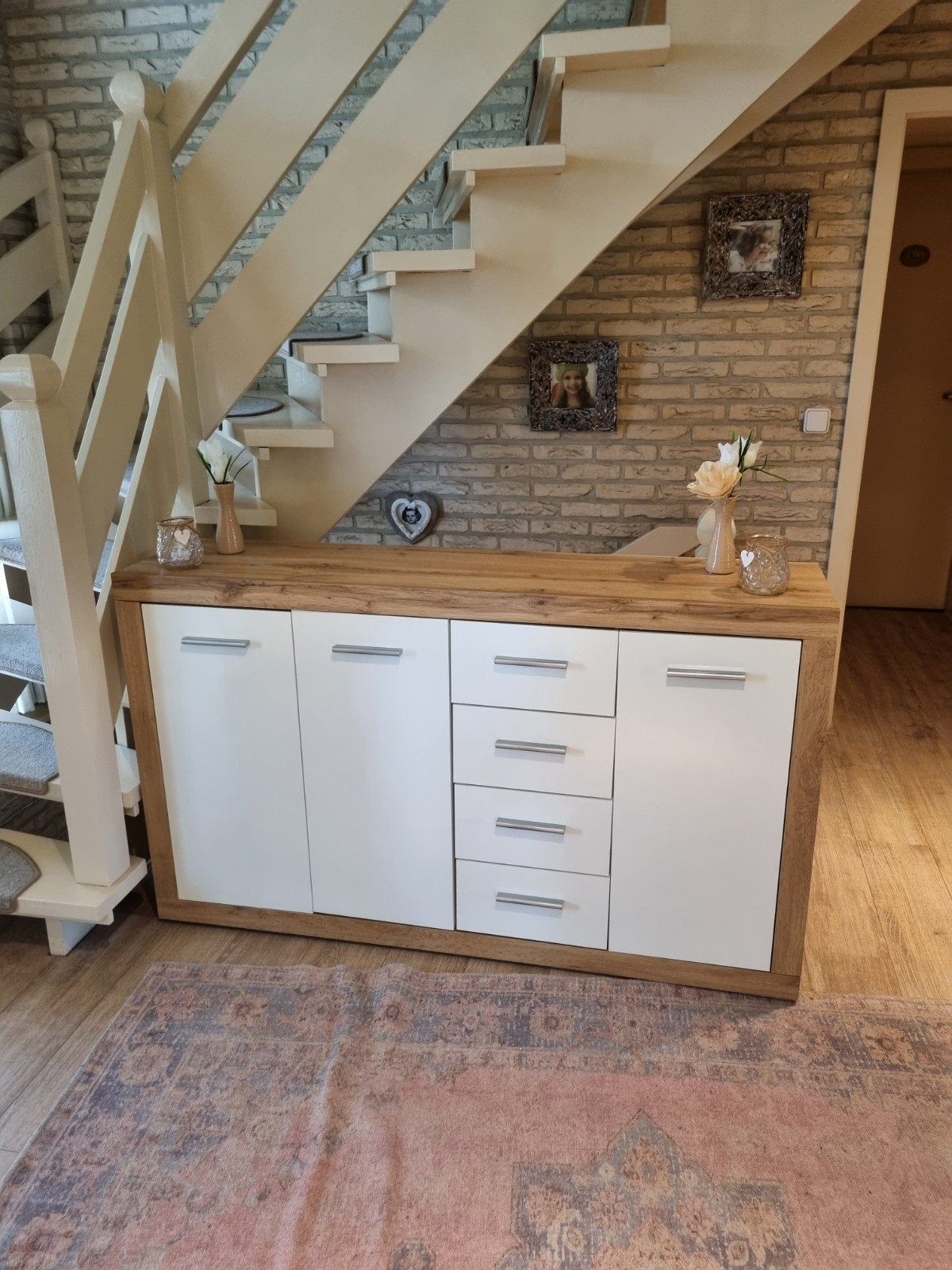 Dressoir wit/ beuken hoogglans, Huis en Inrichting, Ophalen of Verzenden, Wit, Enkelwandige keuken