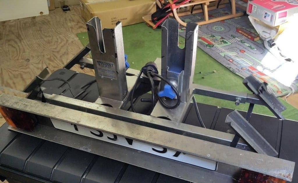 Fietsenrek voor 2 fietsen, Ophalen, Gebruikt