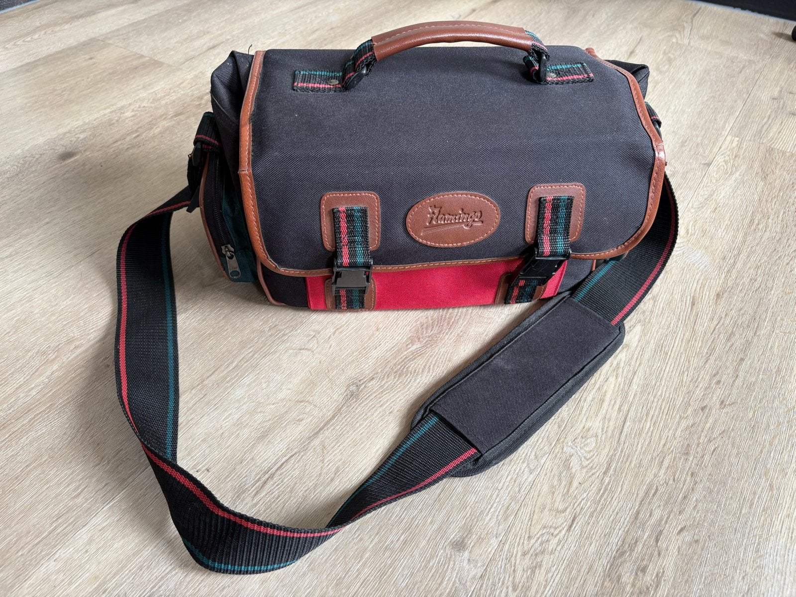 Flamingo Schoudertas - Vintage Cameratas, Ophalen of Verzenden, Gebruikt, Schoudertas, Overige merken