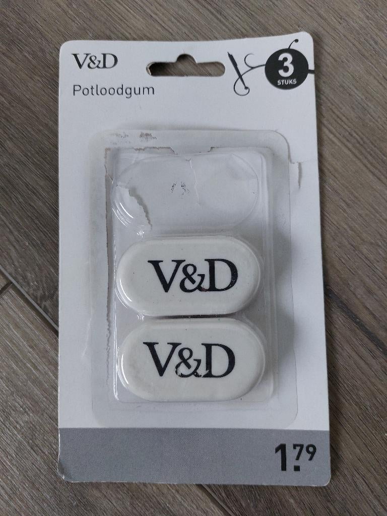 V&D Potloodgum, vintage nieuw, Verzamelen, Merken en Reclamevoorwerpen, Ophalen of Verzenden, Nieuw, Gebruiksvoorwerp
