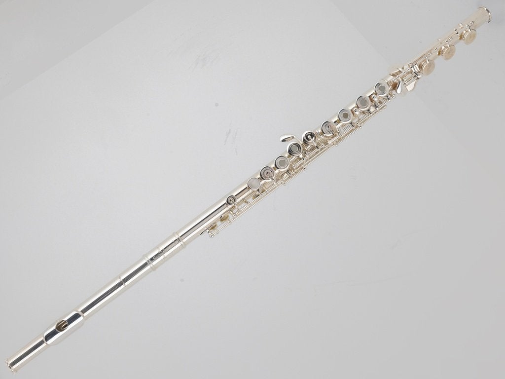 Gebruikte Dwarsfluit Pearl F665 RBE, zilveren Forza kopstuk,, Muziek en Instrumenten, Gebruikt, -, Pearl, Dwarsfluit