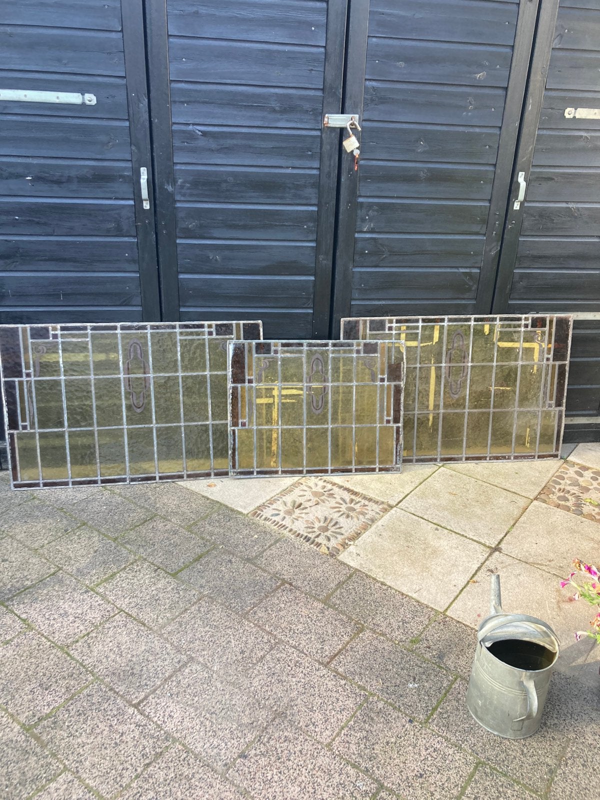 Glad in lood panelen, Ophalen, Zo goed als nieuw, Glas in lood, Minder dan 80 cm