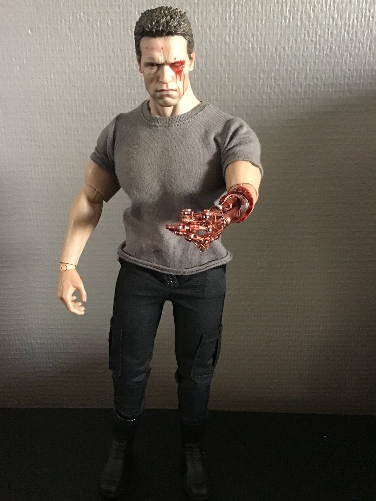 Hottoys 1/6 terminator 2 T800 battle damaged mms128, Ophalen