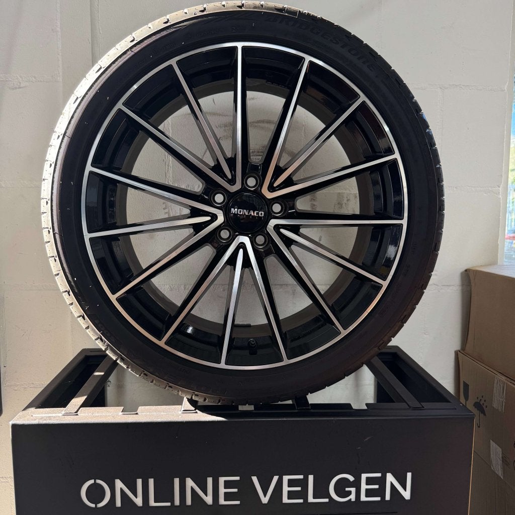 Set 20 inch 5x112 Monaco velgen + bridgestone banden, Niet ingevuld, Banden en Velgen, Niet ingevuld, Ophalen of Verzenden